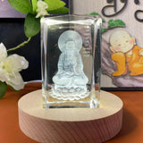 Tượng Phật Pha Lê 3D Kèm Đế Đèn Led Cao Cấp