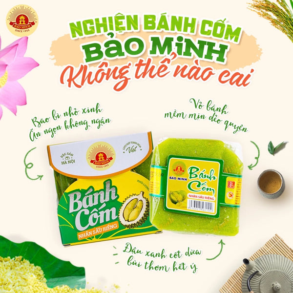 Bánh cốm hộp Bảo Minh 10 cái 500g