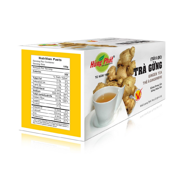 Trà Gừng Túi Lọc Hùng Phát 25 Gói x 2g