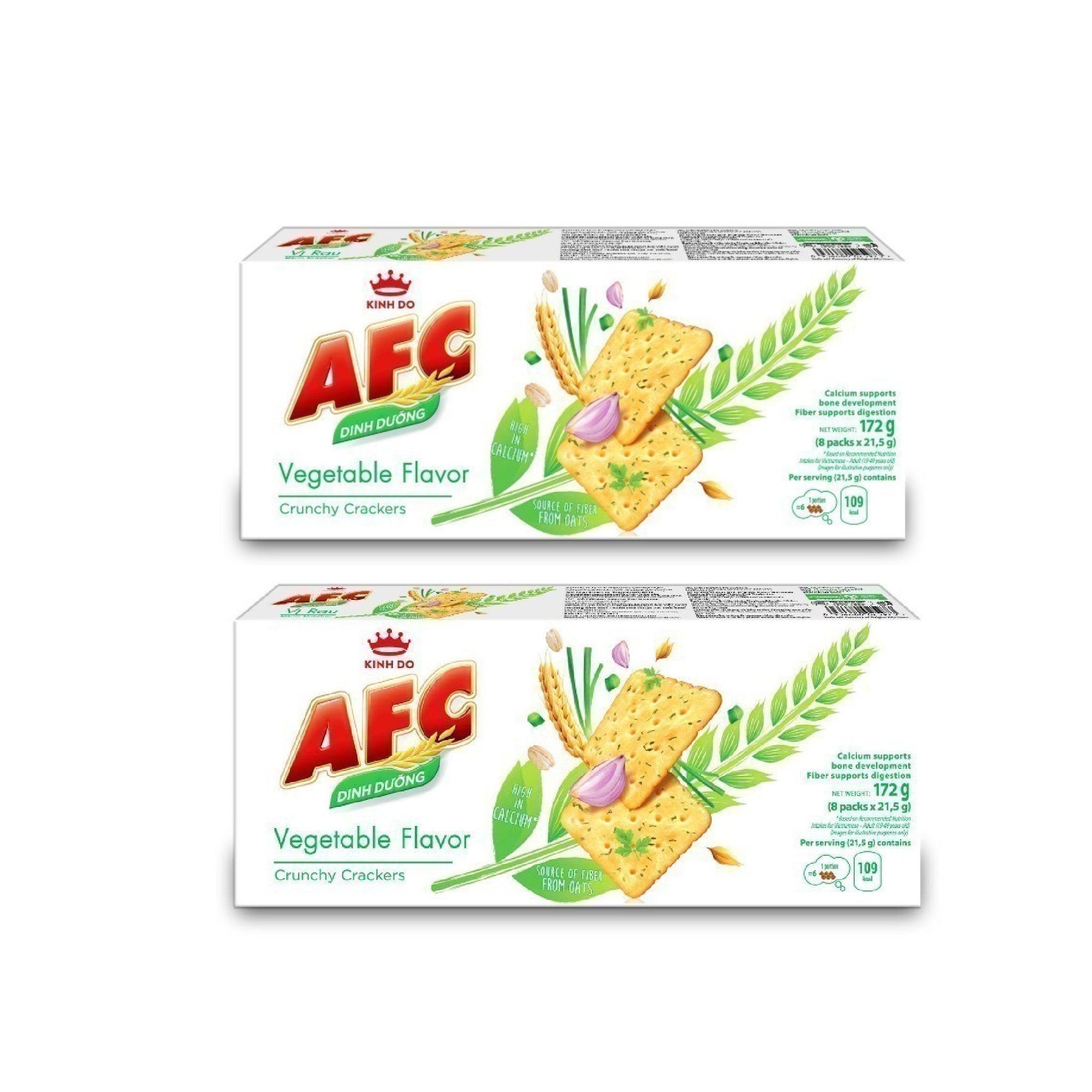 Combo 2 Hộp Bánh Quy Dinh Dưỡng AFC Vị Rau – Tạp Hóa Tân Bình