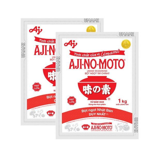 Combo 2 Gói Bột Ngọt AJI-NO-MOTO Hạt Lớn 1kg/Gói