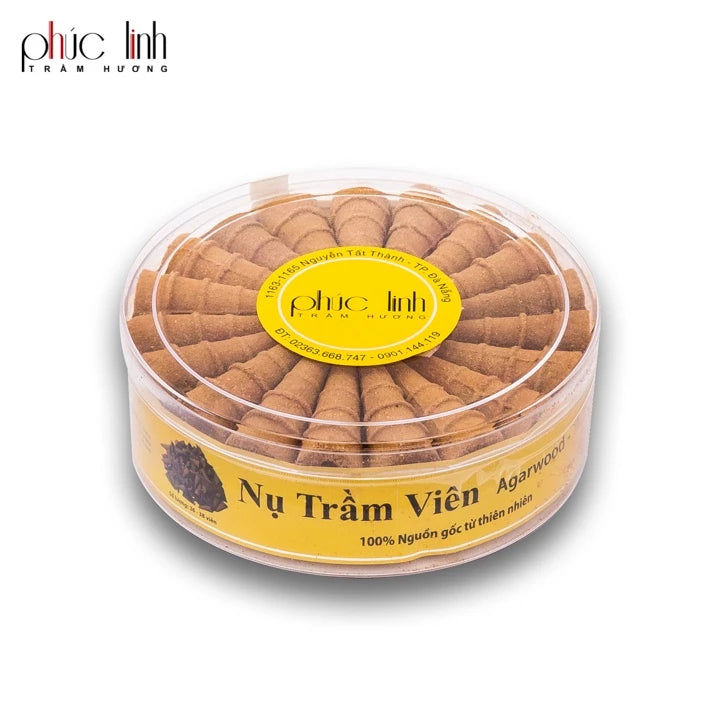 Trầm Hương Nụ Nguyên Chất PHÚC LINH Loại Đặc Biệt 36 Viên Lớn