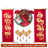 Câu đối tết ông đồ viết tay giấy nhung
