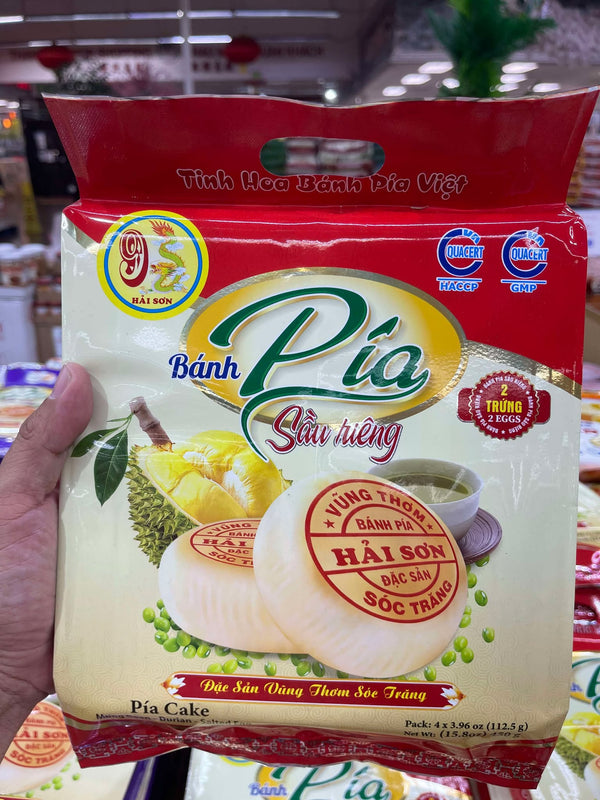 Bánh pía đậu xanh sầu riêng 2 trứng Hải Sơn 450g
