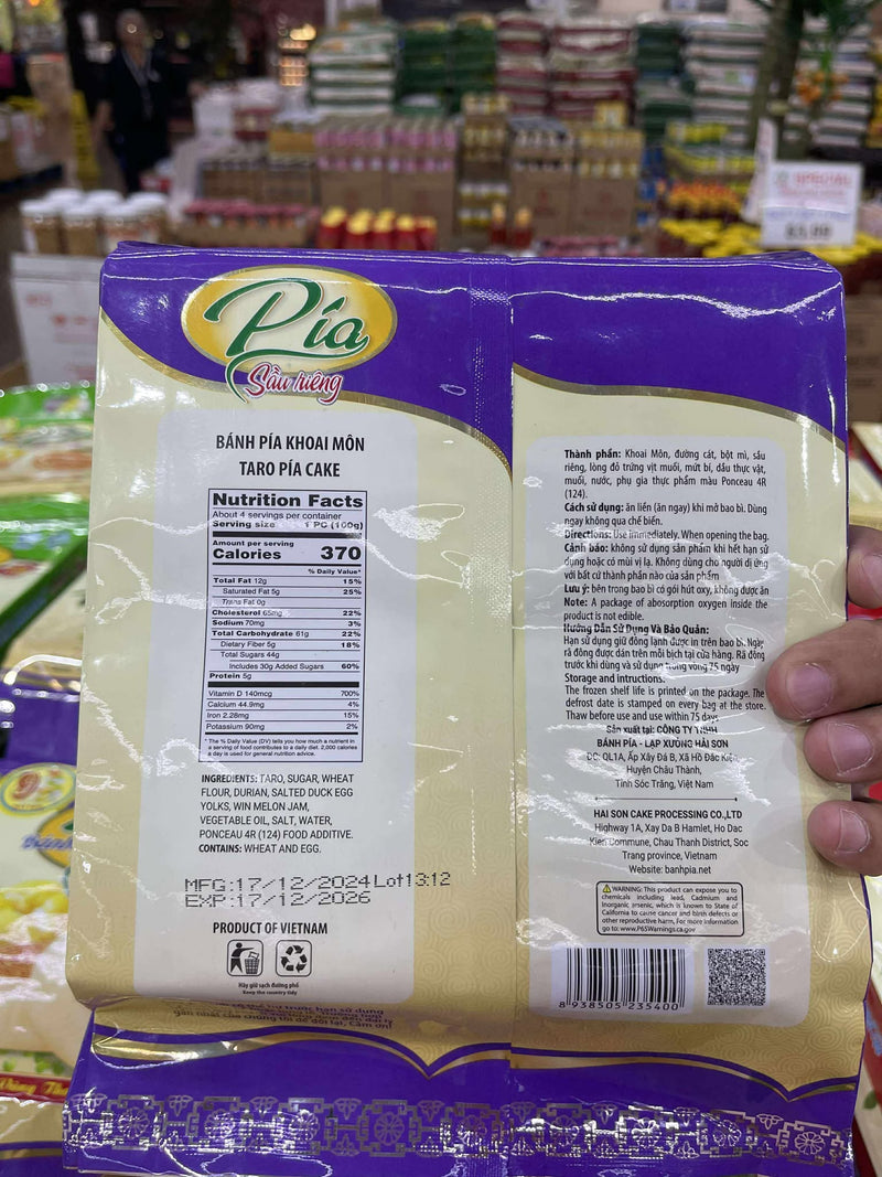 BÁNH PÍA KHOAI MÔN SẦU RIÊNG