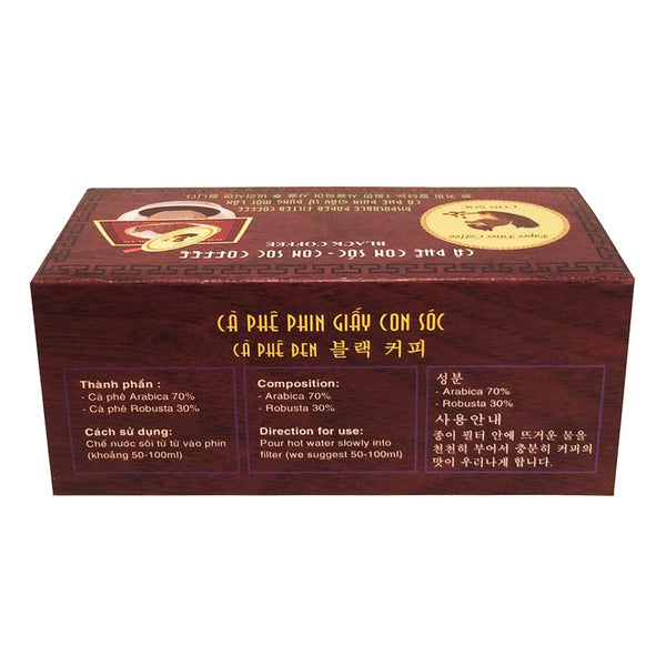 Cà phê Con Sóc Phin Lọc Đen Đơn