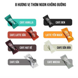 Kẹo Cà Phê Không Đường Coffee Candy Pamiriter Mix 8 Vị Gói 300g
