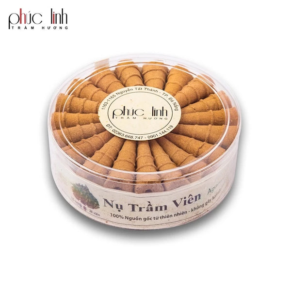 Nhang nụ trầm hương đốt thơm PHÚC LINH loại 1 36 viên lớn