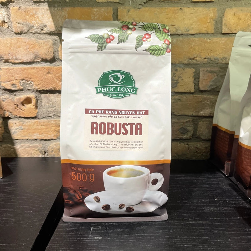 Cà Phê Robusta Không Bơ - Cà Phê Phúc Long 500g Date mới