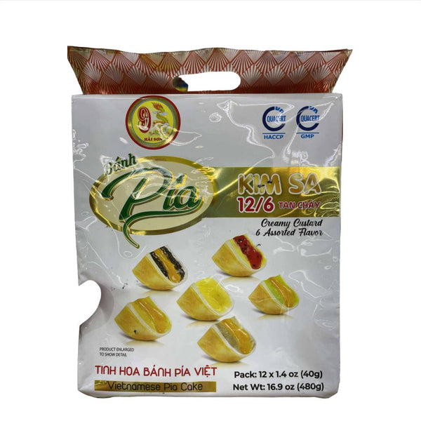 Bánh Pía Kim Sa Tan Chảy Túi 6 Vị HẢI SƠN (Túi 12 Bánh)