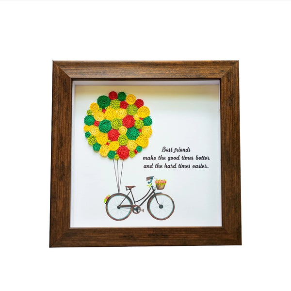 Tranh Giấy Xoắn Handmade Tình Bạn để bàn treo tường