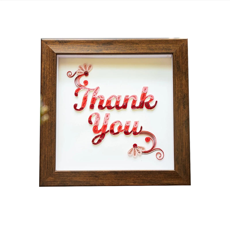 Tranh giấy Handmade Cảm Ơn Thank you để bàn treo tường
