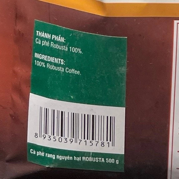 Cà Phê Robusta Không Bơ - Cà Phê Phúc Long 500g Date mới
