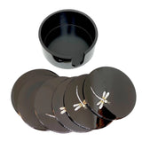 Bộ 6 Lót Ly Tròn Sơn Mài Truyền Thống Việt Nam Cao Cấp Kèm Hộp