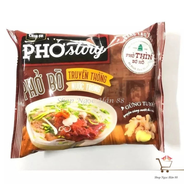 Combo 5 gói phở Thìn Bờ Hồ Story Hãng ChinSu Vị bò/gà 72g/gói