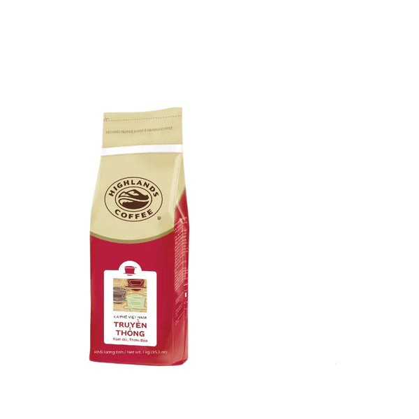 Cà phê bột Truyền thống Highlands Coffee 1kg - Cafe rang xay nguyên chất