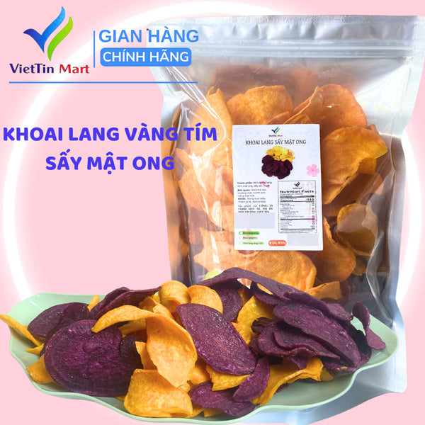 Khoai Lang Vàng Tím Sấy Mật Ong 500g