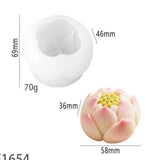 Khuôn Silicon Trung Thu Hoa Sen Nở 5,8cm ( 2 Khuôn )