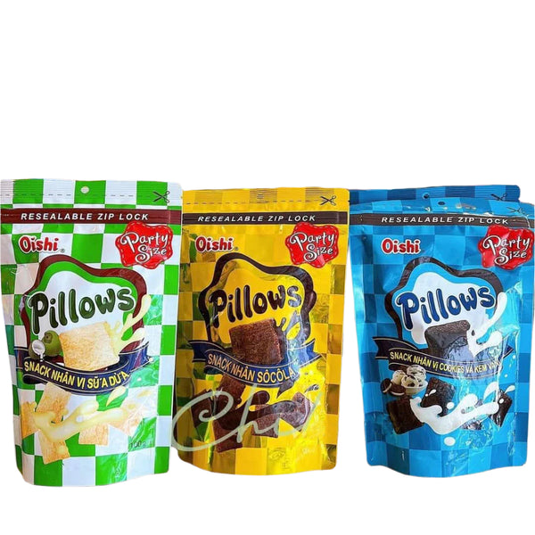 Combo 3 goi Snack nhân Oishi Pillows gói 85g