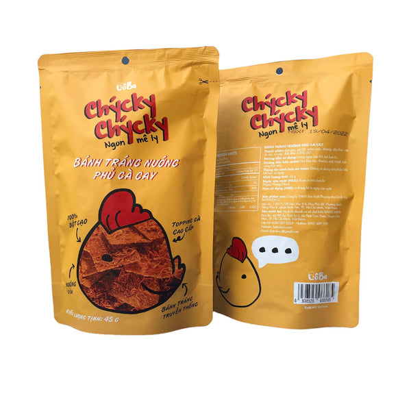 Combo 4 Gói Bánh tráng phủ gà cay 45g Cô Ba
