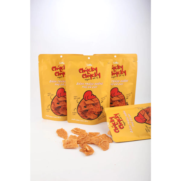 Combo 4 Gói Bánh tráng phủ gà cay 45g Cô Ba