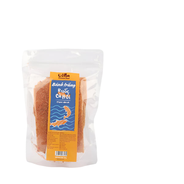 Bánh Tráng Ruốc Cá Hồi Cô Ba 120g món ăn vặt ngon, rẻ, bổ dưỡng, an toàn cho dân văn phòng, học sinh, ăn kiêng được