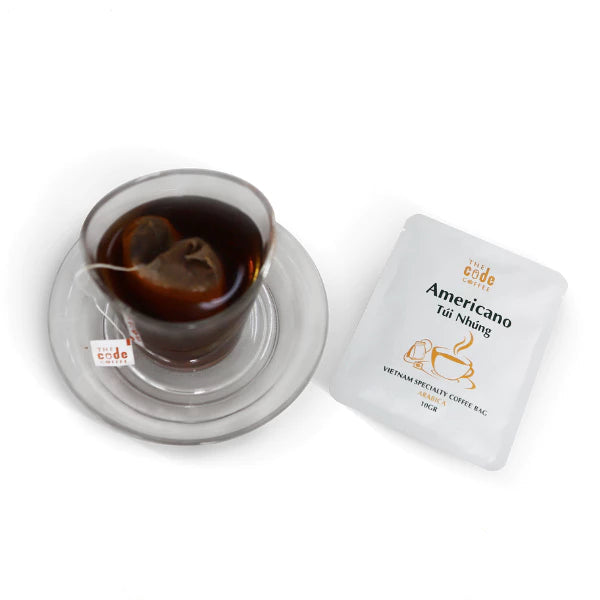 Cà Phê Americano Túi Nhúng Tiện Lợi - Arabica Túi Lọc Phin Giấy 1 Hộp 10 Gói (100gr) - Drip Bag Coffee