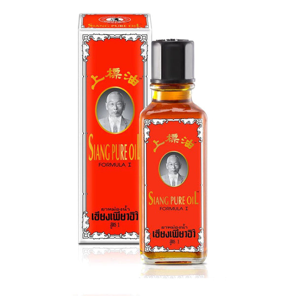 (Lốc 6 Chai) Dầu Ông Già Thái Lan 25cc Siang Pure Oil, Xoa Bóp Nhức Mỏi, Đau Bụng, Đau Đầu, Say Tàu xe