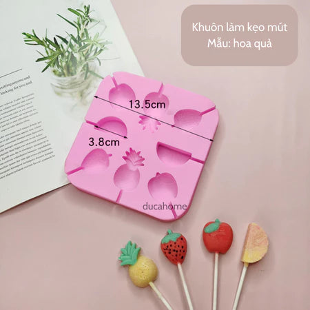 Khuôn làm kẹo mút khuôn kẹo mút silicon cho bé nhiều hình xinh xắn dễ thương