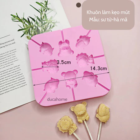 Khuôn làm kẹo mút khuôn kẹo mút silicon cho bé nhiều hình xinh xắn dễ thương