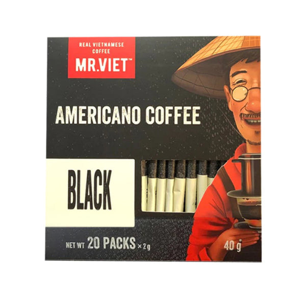 Cà phê hòa tan, cà phê đen Americano vị đậm đà - MR.VIET Coffee (20 gói/hộp x 2g)