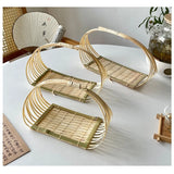 Đĩa tre đựng đồ cách tân, thuyền tre phong cách Nhật Bản