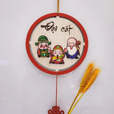 Bảng Gỗ Viền Nhung Decor Trang Trí Tết Nguyên Đán