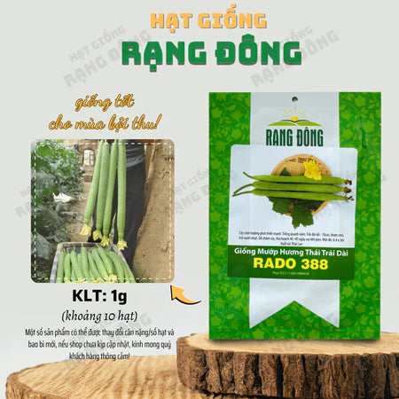 Hạt giống Mướp Hương Thái Trái Dài Rado 388 (1g~10 hạt)