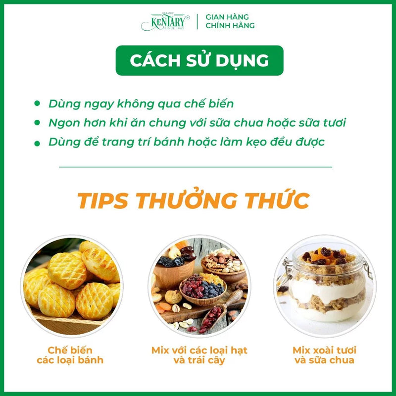 Dứa Sấy Lạnh Kentary - Sấy Mộc, Không Chất Phụ Gia - Ăn Vặt Healthy