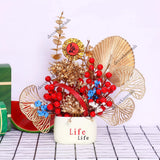 Chậu Đào Đông Trang Trí TẾT A21 Decor Kim Vinh May Mắn Tài Lộc