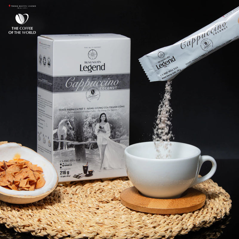 Trung Nguyên Legend - Cà phê hoà tan rang xay Cappuccino Coconut