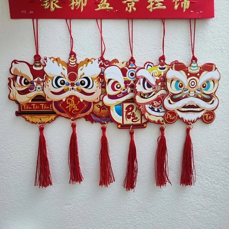 Set 6 Tag Treo Cây Trang Trí Tết - Treo Bình Hoa Đào Đông, Đào Mai Quất