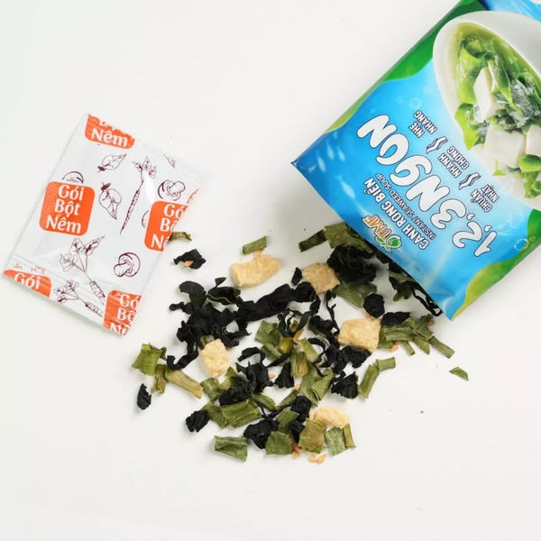 Canh rong biển ăn liền 2 hộp 8 gói x 5.5g 123 NGON nấu canh không bột ngọt cho bé
