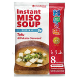 Canh Rong Biển Chay Đậu Hũ Chiên Marukome Soup Miso Nhật Bản Ăn Liền Tiện Lợi 152G (Bịch 8 Gói 19G)