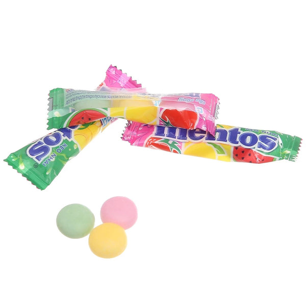 Combo 3 Gói Kẹo Nhai Mentos Mini Cầu Vồng Hương Trái Cây (Gói 120g - nhỏ)