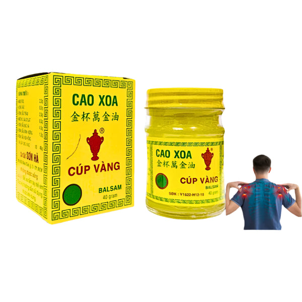 Combo 2 hũ Cao Xoa Bóp Cúp Vàng 40g (cù là xoa bóp) Chính Hãng