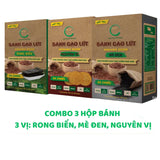 Combo 3 Hộp Bánh Gạo Lứt Nhiều Vị  ONFOD