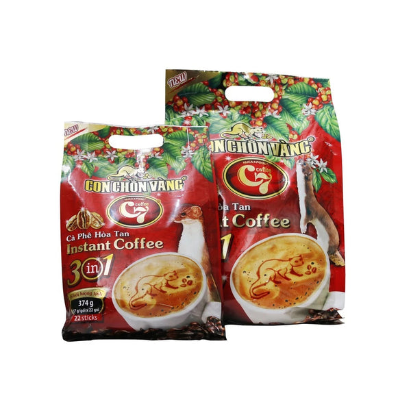 Cà Phê Hòa Tan 3in1 Con Chồn Vàng C7 - Túi 22Que x 17Gr - Huca Food