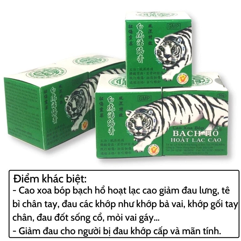 Dầu Xoa Bóp Dược Liệu Bạch Hổ Hoạt Lạc Cao 20g