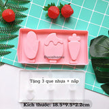 Khuôn làm kem silicone khay làm kem