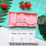 Khuôn làm kem silicone khay làm kem