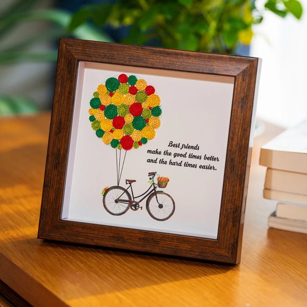 Tranh Giấy Xoắn Handmade Tình Bạn để bàn treo tường