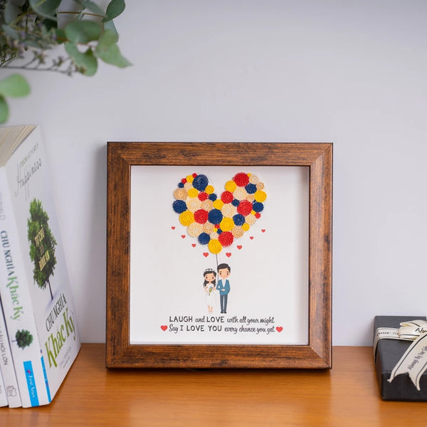 Tranh Giấy Xoắn Handmade Tình yêu để bàn treo tường