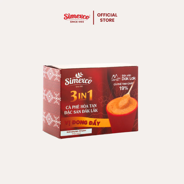 Cà phê hòa tan Simexco 3in1 Cà phê sữa (20 gói x 16gr)